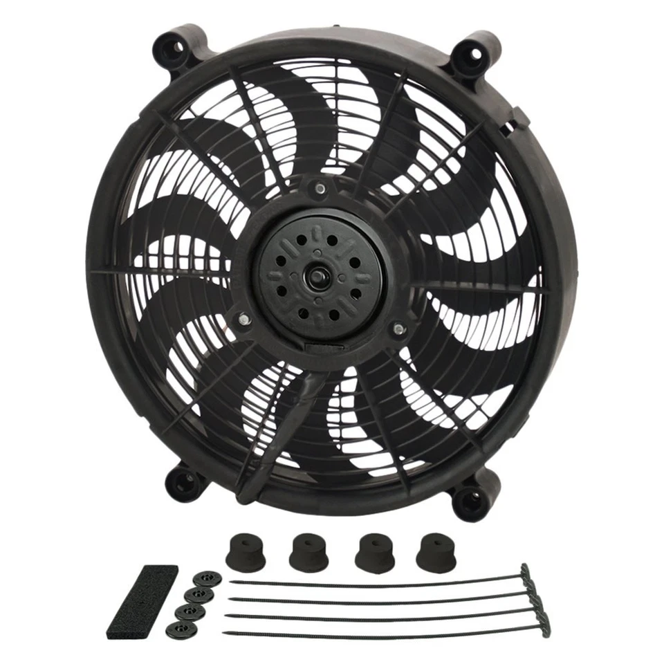 High Output Single Radiator Pusher/Puller Fan w Standard Mount Kit Foto 1 de 1