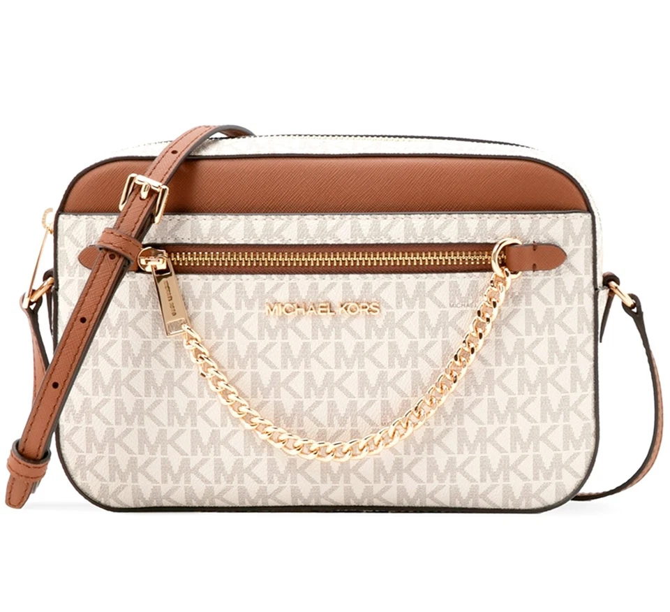 Michael Kors Jet Set Women's Chain Cross Body Bag - Vanilla