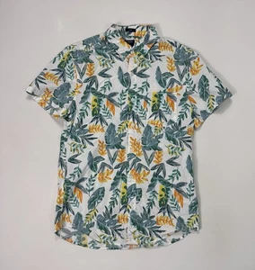 Camisa J Crew Flex Lavada Calce Ajustado Para Hombres Mediana Floral Botón Tropical Vacaciones - Imagen 1 de 8