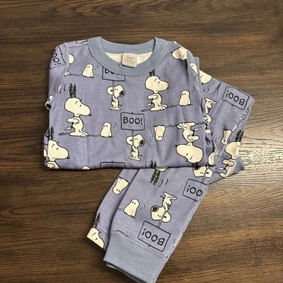 Hanna Andersson Snoopy Peanuts Pajama Set Striped, Size 8 - Image 1 of 3