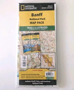 Banff National Park Maps North & South National Geographic Trails Illustrated - Picture 1 of 4