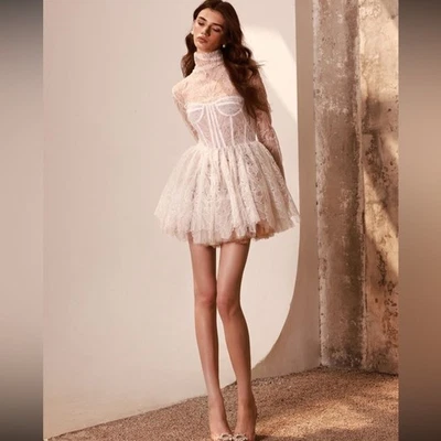 NWOT Maraya Arabella Lace Mini Dress in WhiteBronx and Banco, size XS - Image 1 of 4