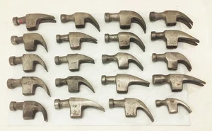 Vtg antique claw carpenters hammer head tool lot Stanley True Temper Worth USA - Picture 1 of 19
