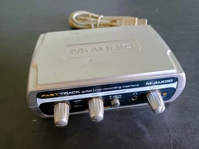 M-Audio Fast Track USB Digital Audio Interface Vocals Guitar Silver Tested Works - Image 1 of 4