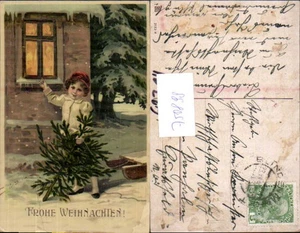 750898 Lithographie Weihnachten Kind Christbaum Weihnachtsbaum Euratsfeld - Picture 1 of 1