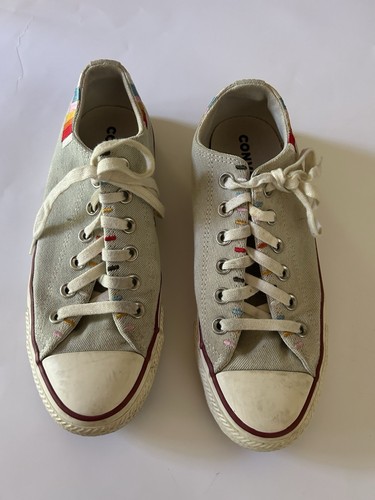 converse all star donna arcobaleno ricamato taglia 8