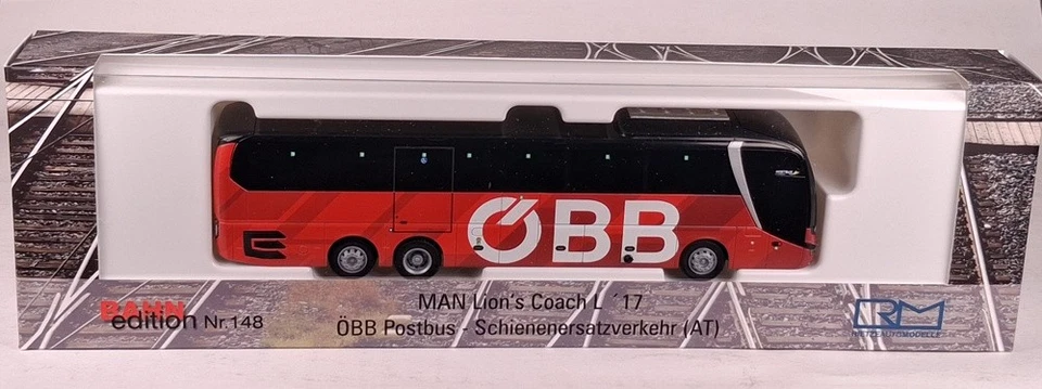 MAN LioneBB´s Coach L´17 ÖBB Bus postale Schienenersatzverkehr AT 1:87 Rietze BA - Immagine 1 di 1