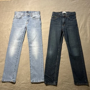 Jeans Gap regular elasticizzati dritti e wrangler slim ragazzo taglia 14 lotto di 2 denim - Foto 1 di 17