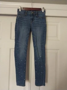 Gap Kids Girl's Jeweled Super Skinny Fit Adjustable Waist Stretch Jeans Size 8 - Picture 1 of 6