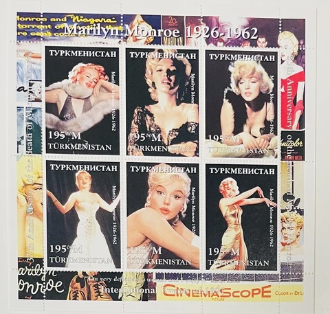 Marilyn Monroe Stamps Turkmenistan Cover