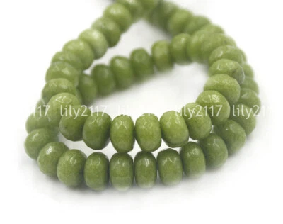 Multicolor 5x8mm Facetado Rondelle Piedras Preciosas Jade Espaciador Joyería Hacer Cuentas Artesanales Foto 1 de 4