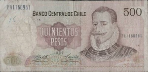 (N85-13) 1995 Chile 500 Peso bank note (M) - Foto 1 di 2