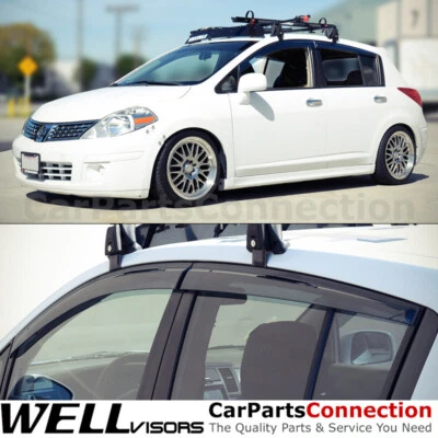 Viseras de ventana WellVisors 07-12 para Nissan Versa Hatchback deflectores laterales Foto 1 de 4
