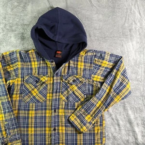 Vintage Nike 6.0 Flannel Shirt Hoodie Button Up Plaid Long Sleeve L(14/16) - Picture 1 of 9