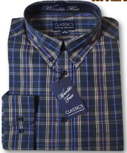 Big and Tall Long Sleeved Plaid Sport Shirts, that last and fits up to 8X