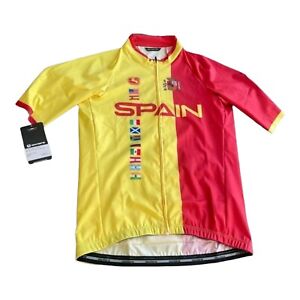 Giordana Cycling Jersey - Men's Size L - Short Sleeve - Spain - Yellow - 2021