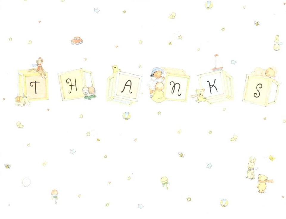 New Baby Becky Kelly Thank You Blank Inside Notes By Hallmark - Set of 10 - Image 1 of 2