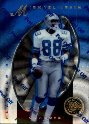 1997 Pinnacle Totally Certified Platinum Blue #42 Michael Irvin  /2499 - NM-MT - Image 1 of 2