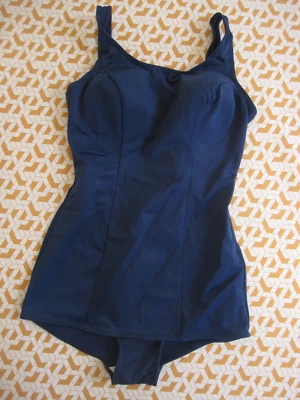 Maillot de Bain Damart Piscine plage 80'S marine Pop Vintage Swimsuit Femme - 44 - Photo 1/4