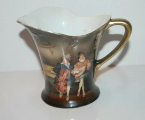 VINTAGE ROYAL BAYREUTH CREAMER "PEASANT MUSICIANS" - Picture 1 of 6