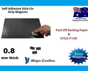 Stick On Magnets Self Adhesive 40x18mm Magnetic Strips Invitation Fridge