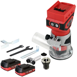 Excel 18V Cordless 1/4" Router Laminate Trimmer with 2 x 2.0Ah Batteries - Picture 1 of 9