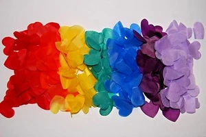 GAY PRIDE - Civil partnerships - Births - Biodegradable Rainbow  Heart Confetti - Picture 1 of 20