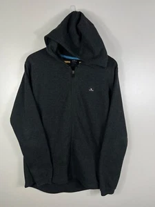 Ripcurl Grey Full Zip Sweatshirt Hoodie Mens Size Small Pockets Fleece Lined Zip - Picture 1 of 8