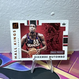 2017-18 Panini Donruss Dikembe Mutombo Hall Kings Press Proof Red /99 #22 Hawks - Picture 1 of 2