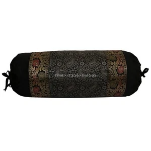 Decorative Home Decor 30 x 15 in Bolster Cover Brocade Jacquard Sofa Pillow Case - Picture 1 of 5