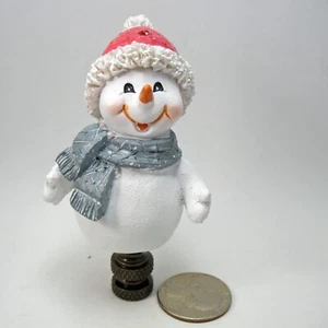 Lamp Finial Snowman Painted Resin Christmas Holiday Lamp Decoration SN105 - Picture 1 of 5