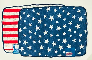 Set of 4 RED WHITE BLUE PLACEMATS Reversible! 4th of July & Memorial Day, More! - Picture 1 of 5