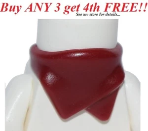 ☀️NEW Lego Minifig Dark Red Bandana Face Scarf Wrap Cowboy Bandit Scarf Ninjago  - Picture 1 of 4