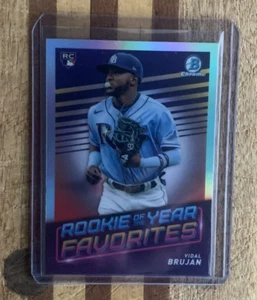 2022 Bowman Chrome Rookie of the Year Favorite VIDAL BRUJAN RC #ROTYF-4 - Rays - Picture 1 of 4