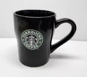 Starbucks Coffee Mug Cup Collectible Mermaid Logo Black Ceramic 2008 8 0z. Small - Picture 1 of 4