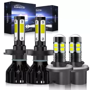 For Hyundai Santa Fe 2002-2006, LED Headlight H/L Beam Fog Light 6000K Kit - Picture 1 of 11