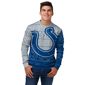 FOCO Men's NFL Indianapolis Colts Ugly Printed Sweater - Picture 1 of 6