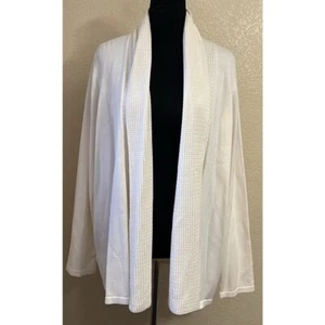 NWT Evan Picone Woman Open Cardigan Monaco Ivory Women's Plus Size 2X - Picture 1 of 12