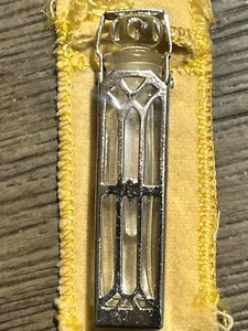 PORTAPROFUMO ART DECO ARGENTO STERLING A MOLLA CON CRISTALLO E FELTRO ORIGINALE - Foto 1 di 5