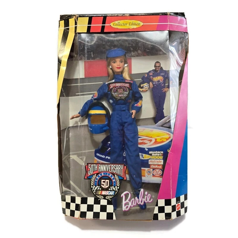 Barbie 50 Aniversario NASCAR Edición Coleccionista Muñeca Mattel Dañada En Caja  Foto 1 de 4