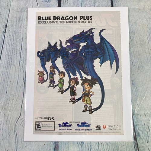 2009 Blue Dragon Plus Nintendo DS Print Ad/Poster Xbox 360 RPG