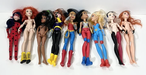 9 LOT DC super hero girls dolls HASBRO Wonder & Super Woman Miraculous Lady Bug Cover
