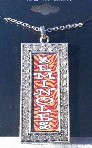New FSU Florida State University Zebra Seminoles Necklace Cover