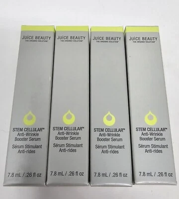 Juice Beauty STEM CELLULAR Anti-Wrinkle Booster Serum .26oz - New Lot Of 4 - Image 1 of 4