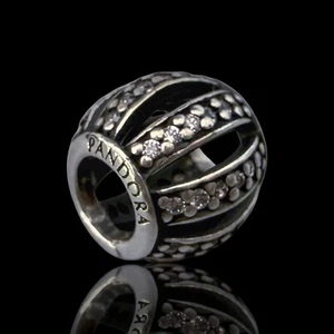 Original Pandora Charm Bead Kugel ALE 925 Silber & Zirkonia - Picture 1 of 4
