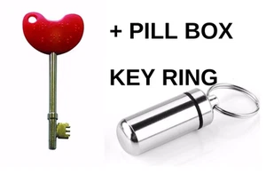 NKS RADARSCHLÜSSEL Behindertentoilette UND Pillendose Schlüsselanhänger - Bild 1 von 6