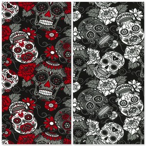 skull jersey fabric