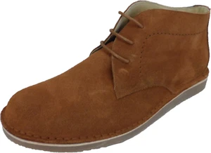 Botas Ikon Originales Coñac/Bronceado Nómada Años 70 Estilo Mod Gamuza Real Desierto - Imagen 1 de 5