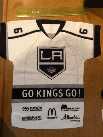 LA Kings Black/White/Silver Uniform Shaped Rally Towel Cover