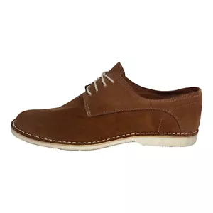 Kenneth Cole Shoes Men’s 13 New York Brown Suede Leather EUC LN Lace Up Italy - Picture 1 of 9